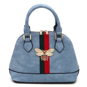 Queen Bee Stripe Dome Handbag